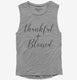 Christian Thanksgiving Thankful and Blessed  Womens Muscle Tank
