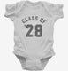 Class Of 2028 white Infant Bodysuit