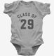 Class Of 2029 grey Infant Bodysuit