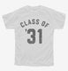 Class Of 2031 white Youth Tee