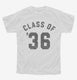Class Of 2036 white Youth Tee