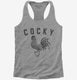 Cocky Confident Rooster  Womens Racerback Tank