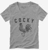 Cocky Confident Rooster Womens Vneck