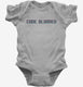 Code Blooded grey Infant Bodysuit
