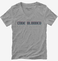 Code Blooded Womens V-Neck Shirt