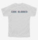 Code Blooded white Youth Tee