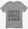 Coffee Books And Rain Womens Vneck