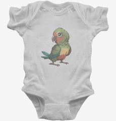 Colorful Cute Parrot Baby Bodysuit