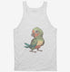 Colorful Cute Parrot white Tank