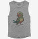 Colorful Cute Parrot grey Womens Muscle Tank