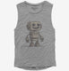 Cool Robot Graphic grey Womens Muscle Tank