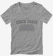 Couch Coach grey Womens V-Neck Tee