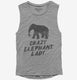 Crazy Elephant Lady  Womens Muscle Tank