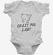 Crazy Pig Lady white Infant Bodysuit