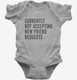 Currently Not Acccepting New Friend Requests grey Infant Bodysuit