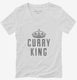 Curry King white Womens V-Neck Tee