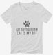 Cute Abyssinian Cat Breed white Womens V-Neck Tee