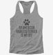 Cute American Hairless Terrier Dog Breed grey Womens Racerback Tank