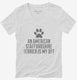 Cute American Staffordshire Terrier Dog Breed white Womens V-Neck Tee
