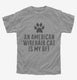 Cute American Wirehair Cat Breed grey Youth Tee