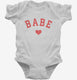 Cute Babe Heart white Infant Bodysuit