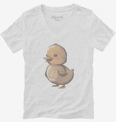 Cute Baby Duckling Womens V-Neck Shirt