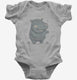 Cute Baby Hippo grey Infant Bodysuit