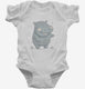 Cute Baby Hippo white Infant Bodysuit