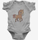 Cute Baby Horse grey Infant Bodysuit