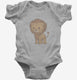 Cute Baby Lion grey Infant Bodysuit