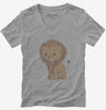 Cute Baby Lion Womens Vneck