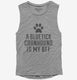Cute Bluetick Coonhound Dog Breed grey Womens Muscle Tank