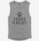 Cute Boxer Dog Breed grey Womens Muscle Tank