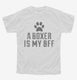 Cute Boxer Dog Breed white Youth Tee