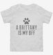 Cute Brittany Dog Breed white Toddler Tee