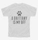 Cute Brittany Dog Breed white Youth Tee