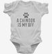 Cute Chinook Dog Breed white Infant Bodysuit