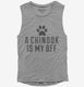 Cute Chinook Dog Breed grey Womens Muscle Tank