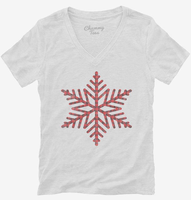 Cute Christmas Buffalo Plaid Snowflake T-Shirt