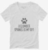 Cute Clumber Spaniel Dog Breed Womens Vneck Shirt 666x695.jpg?v=1700498951