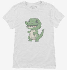 Cute Crocodile Womens T-Shirt