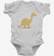 Cute Diplodocus Dinosaur white Infant Bodysuit