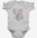 Cute Elephant white Infant Bodysuit