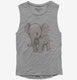 Cute Elephant grey Womens Muscle Tank