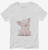 Cute Farm Animal Pig Womens Vneck Shirt 666x695.jpg?v=1700293465