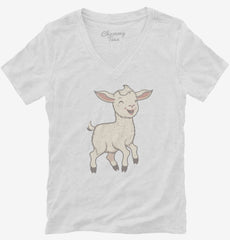Cute Goat Womens V-Neck Shirt