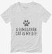 Cute Himalayan Cat Breed white Womens V-Neck Tee