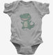 Cute Kawaii Alligator grey Infant Bodysuit