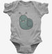 Cute Kawaii Snail grey Infant Bodysuit