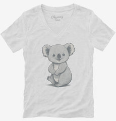 Cute Koala Womens V-Neck Shirt